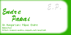 endre papai business card